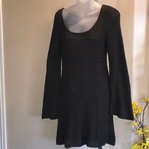 Rogan x Target Crochet Sweater Dress in Dark Gray size small